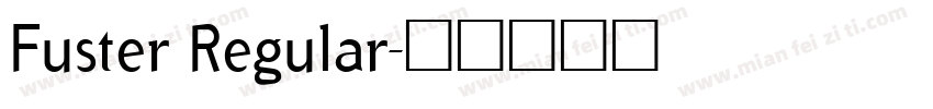 Fuster Regular字体转换